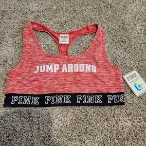VS Pink Wisconsin Badgers Sports Bra